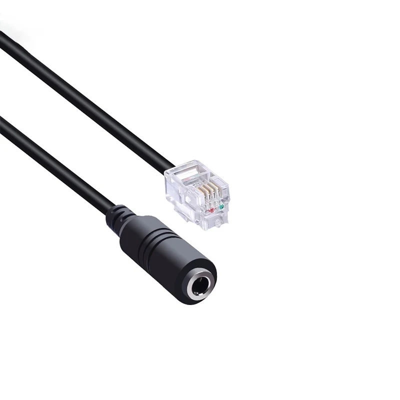 3.5mm Audio Adapter Cable 3.5 Jack Female To RJ9 Male For Computer Headset Telephone Smartphone Headset Phone Adapter Converter