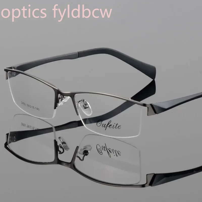 

58-16-140 Metal Men Half Rim Glasses Optical Prescription Glasses Custom Large Frame Half Frame Myopia Hyperopic Astigmatism