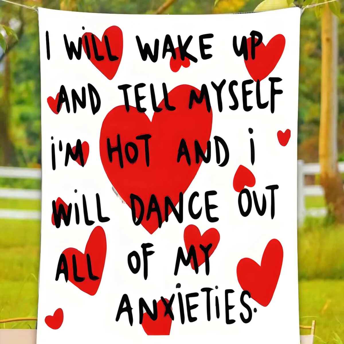 Motivational Heart Tapestry: Inspirational, Uplifting, and Positively Encouraging Wall Art for a Joyful Decor Statement