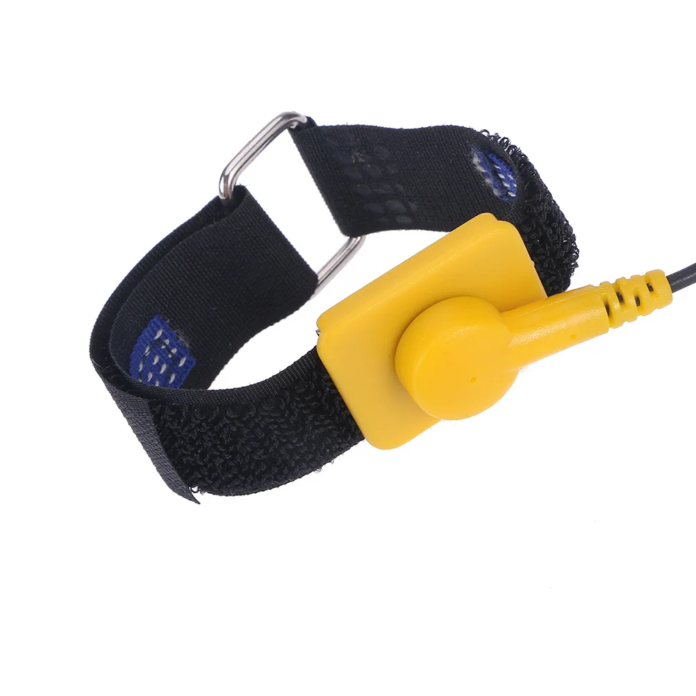 

3 pcs Anti Static Wrist Strap 7.8 Inch Adjustable Esd Wristband For Electronics Protection 98 Inch Coiled Cable Crocodile Clip