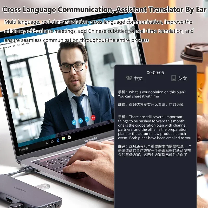 AI Translation Glasses Smart Self-priming Sunglass Filtering Polarized Lenses Audio Built-in Mic&Speakers Touch&Voice Assistant view 4
