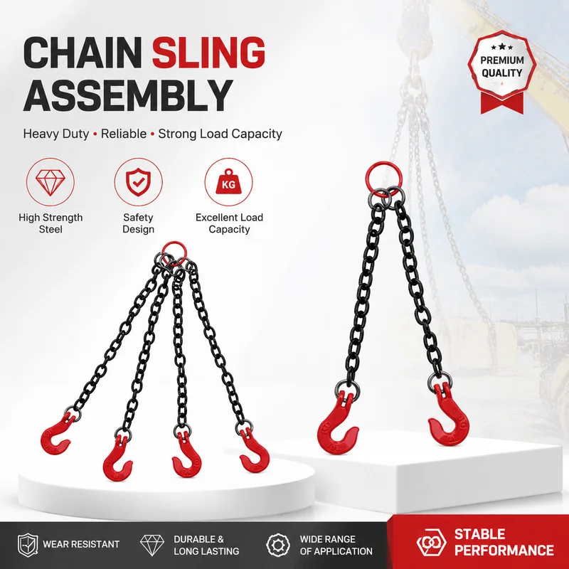 RC Model Simulation Crane Chain Metal Decor Part With Printed Words Double Hook Four Hook Truck Crane Iron Chain Decor Accessor