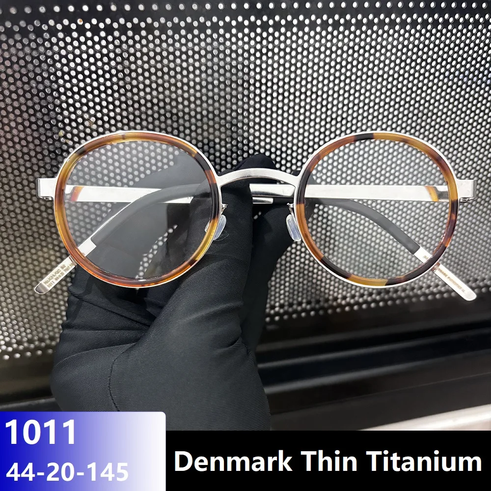 

Denmark Brand Round Screwless Acetate Titanium Glasses Frame Eyeglasses Ultralight Handmade Ring DIY Women Men Spectacles 2026