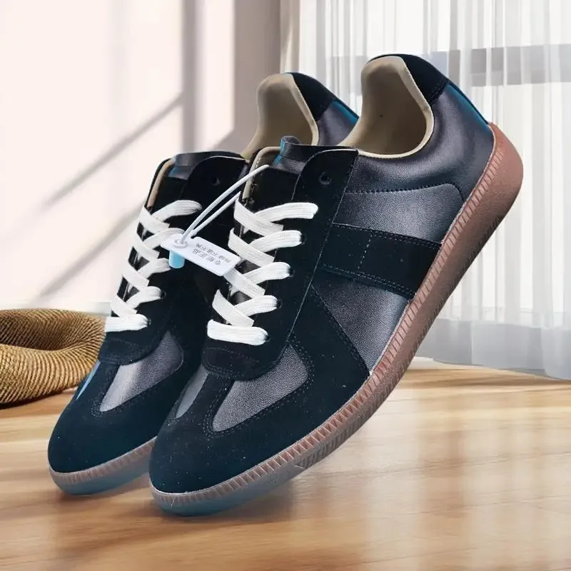 classic-retro-german-training-walking-shoes-women's-trendy-fashion-shoes-hiking-friendly-versatile-lace-up-genuine-leather