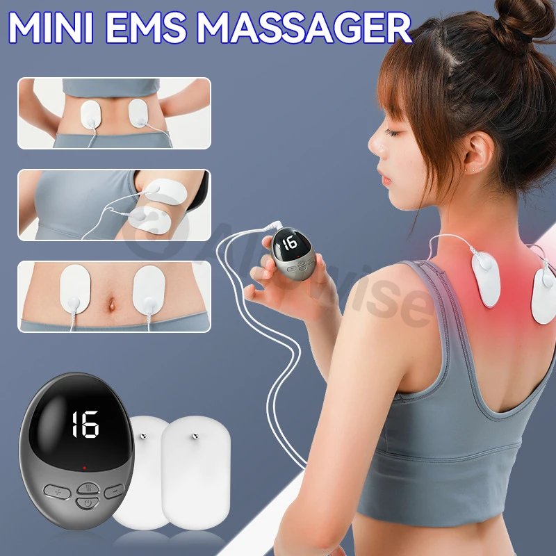 EMS Mini Tens Acupuncture Full Body Massager Cervical Vertebra Convenient Massager Home Electric Meridian Pulse Shoulder Therapy