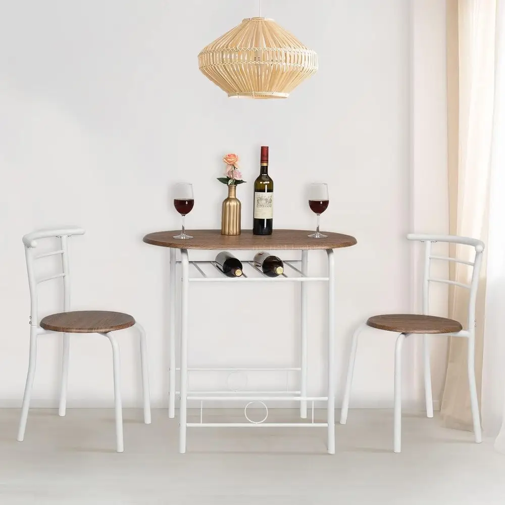 3 Piece Dining Set,Small Kitchen Table Set or 2,Breakast Table Set,Kitchen Wooden Table and 2 Chairs or Small Space/Dining Room/