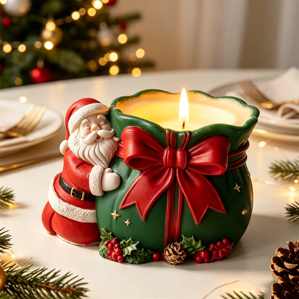 Art And Craft For Xmas - DIY Santa Claus Gift Bag Storage