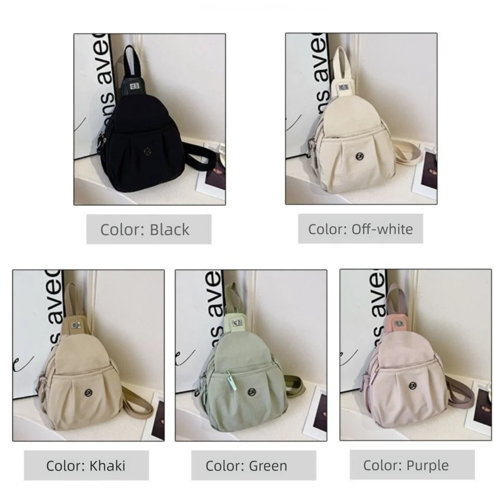 Versatile Nylon Backpack Waterproof Large Capacity Crossbody Bag Lightweight Multi-functional Chest Bag Duffel Bag