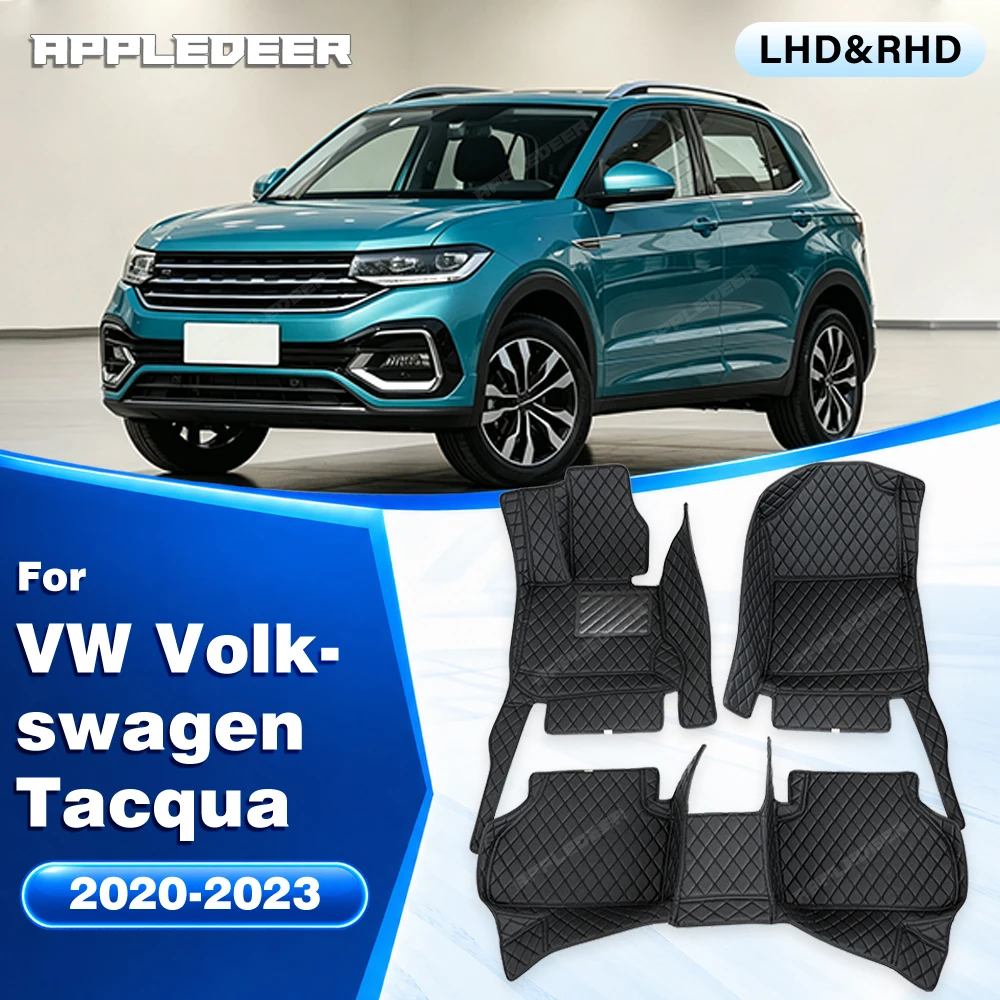 Car Floor Mats For VW Volkswagen Tacqua 2020-2023 2022 2021 Custom Auto Foot Pads Carpet Cover Interior Accessories