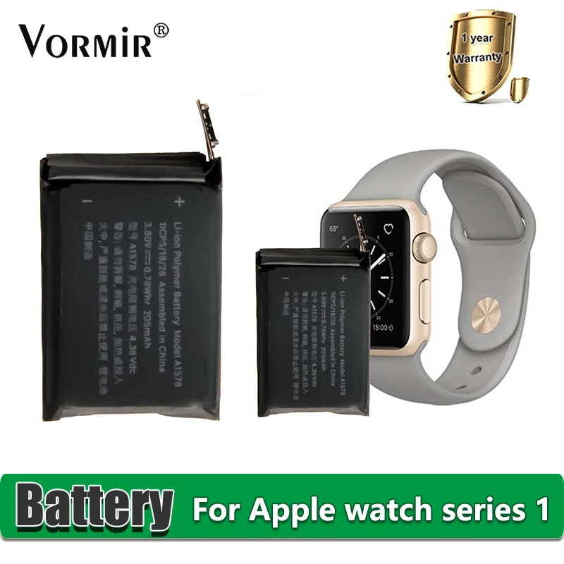 

Vormir Battery for Apple Watch Series 1 GPS+LTE 38mm 42mm A1579 A1544 For iWatch S1 Batteries Repair Replacement Parts