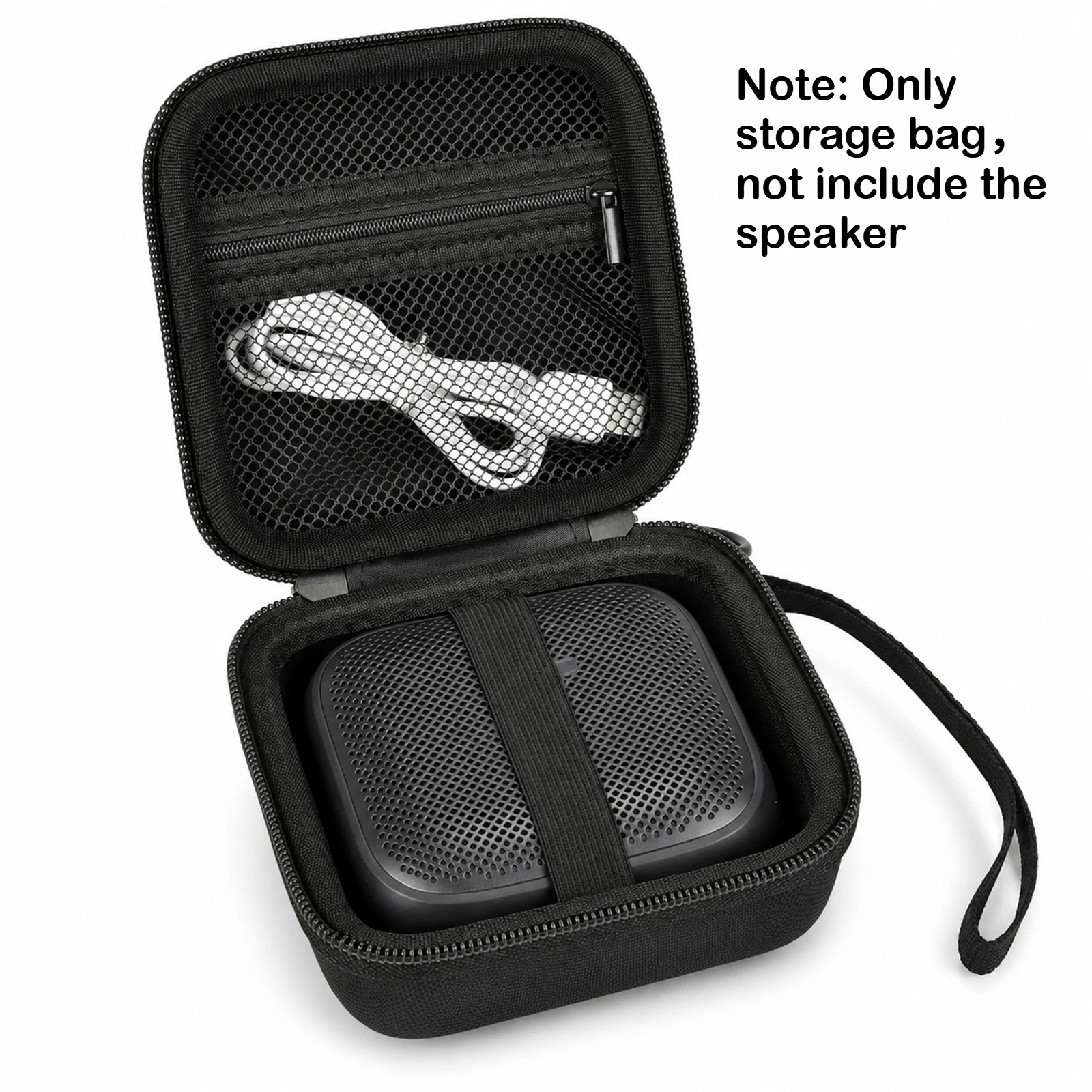 Carrying Storage Bag for Soundcore Boom Go 3i Portable Bluetooth Speaker，680D Oxford Over EVA Shell, Cable Mesh Pocket, Bag Only
