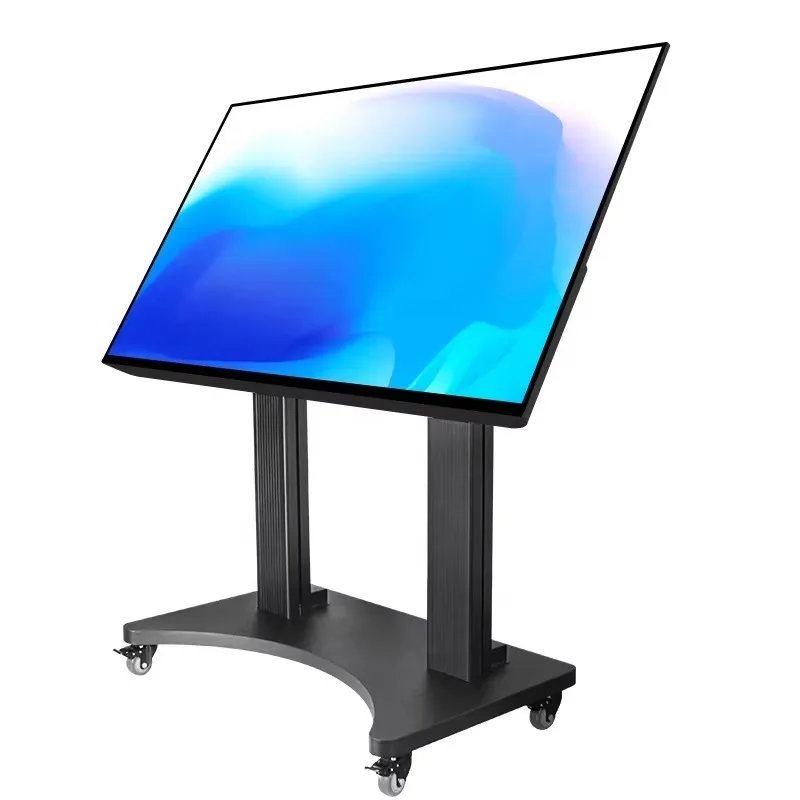 360 Swivel Electric Lift 90 Degree Tilt Electric TV Stand Trolley