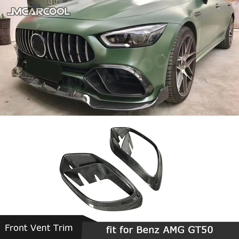 

Dry Carbon Fiber / FRP Front Bumper Air Vent Trim Mesh Grill For Benz AMG GT50 GT53 GT43 2019-2023 B Style Outlet Covers