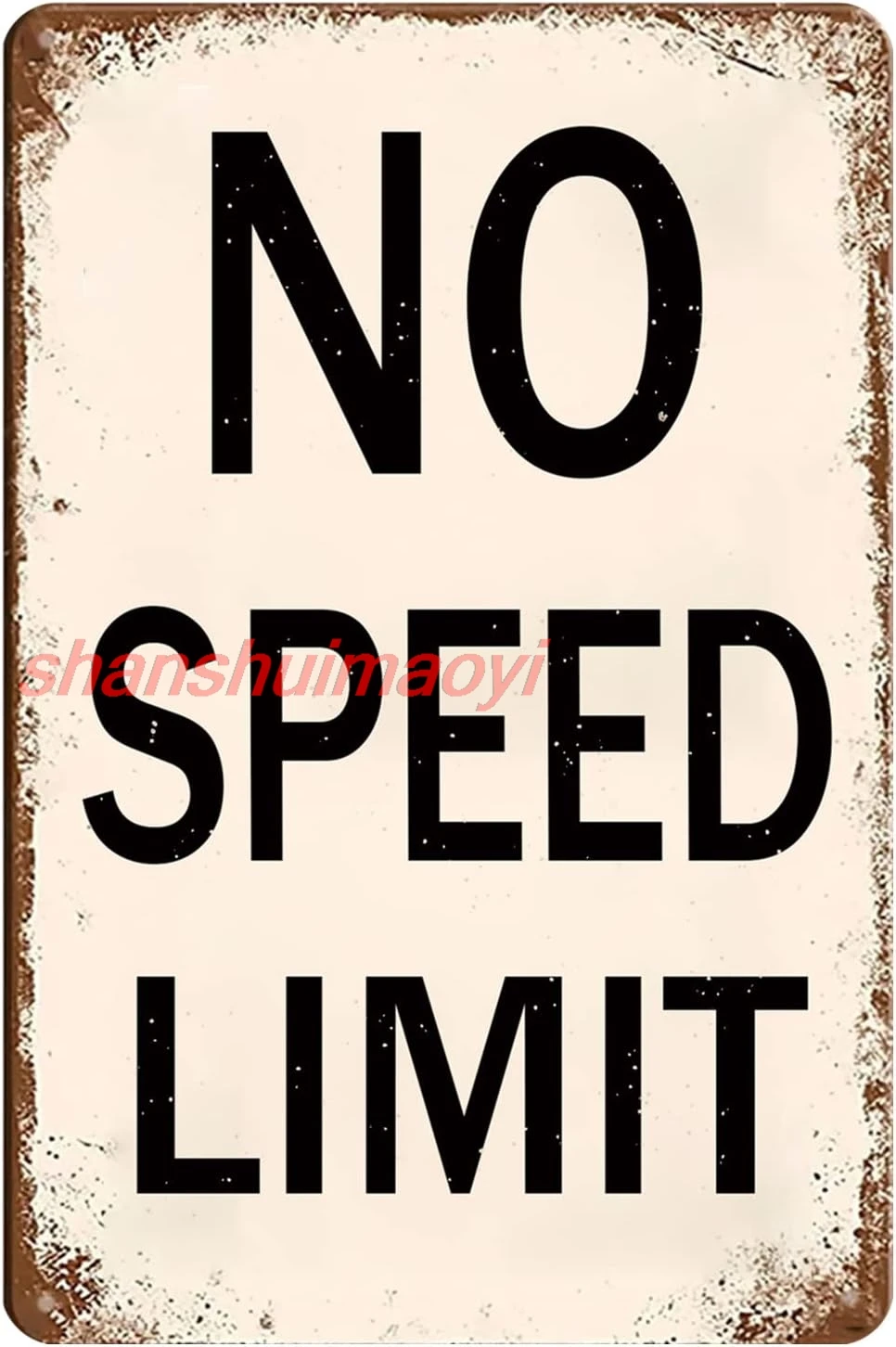 No Speed Limit Sign Vintage Metal Signs Garage Sign For Man Cave Vintage Funny Garage Wall Decor Street Tin Signs Metal St ASC