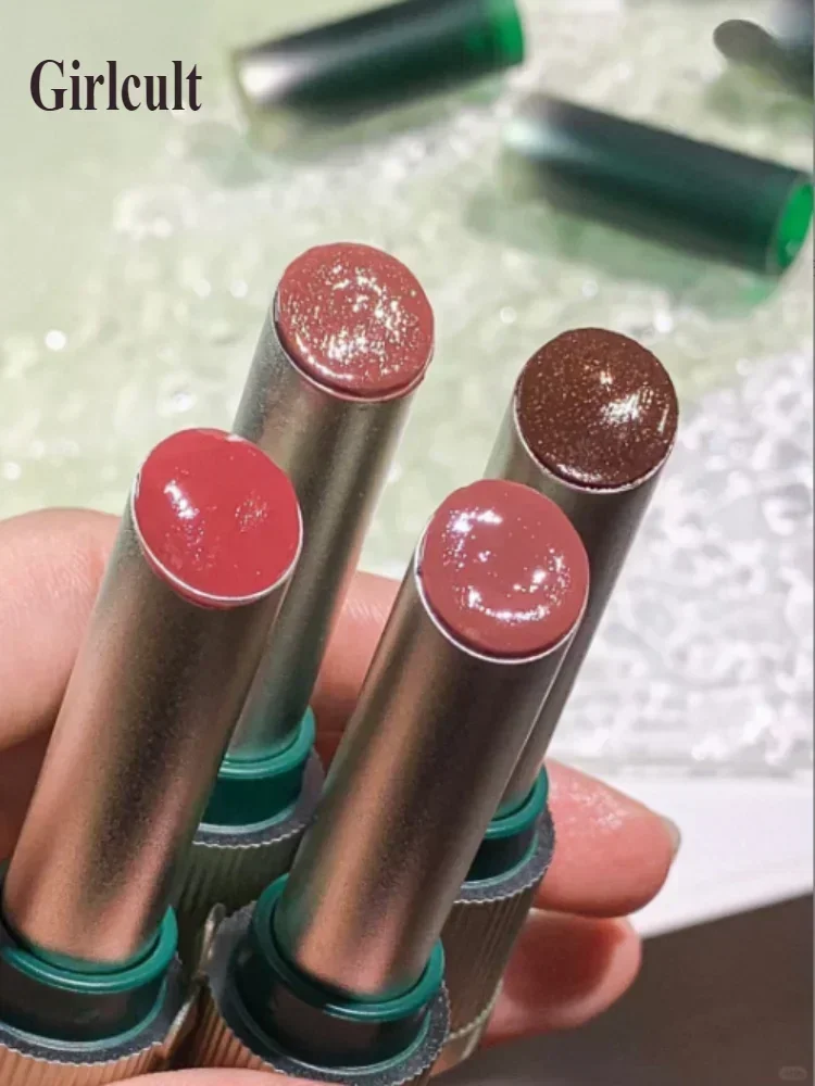 Girlcult ピーチシリーズミラー水口紅長期的な明るい変色グリッターリップグロス長期的な防水メイク