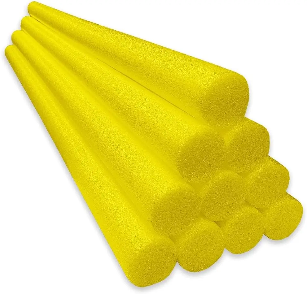 Solid Deluxe Foam Pool Swim Noodles 10 Pack 55 Inch Length