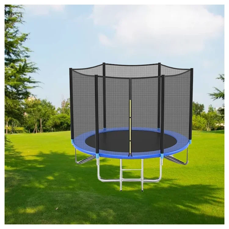 Large Outdoor Elastic Fitness Trampoline for Adults and Children Home Use PP PVC Plastic and Steel Material for Girls Boys