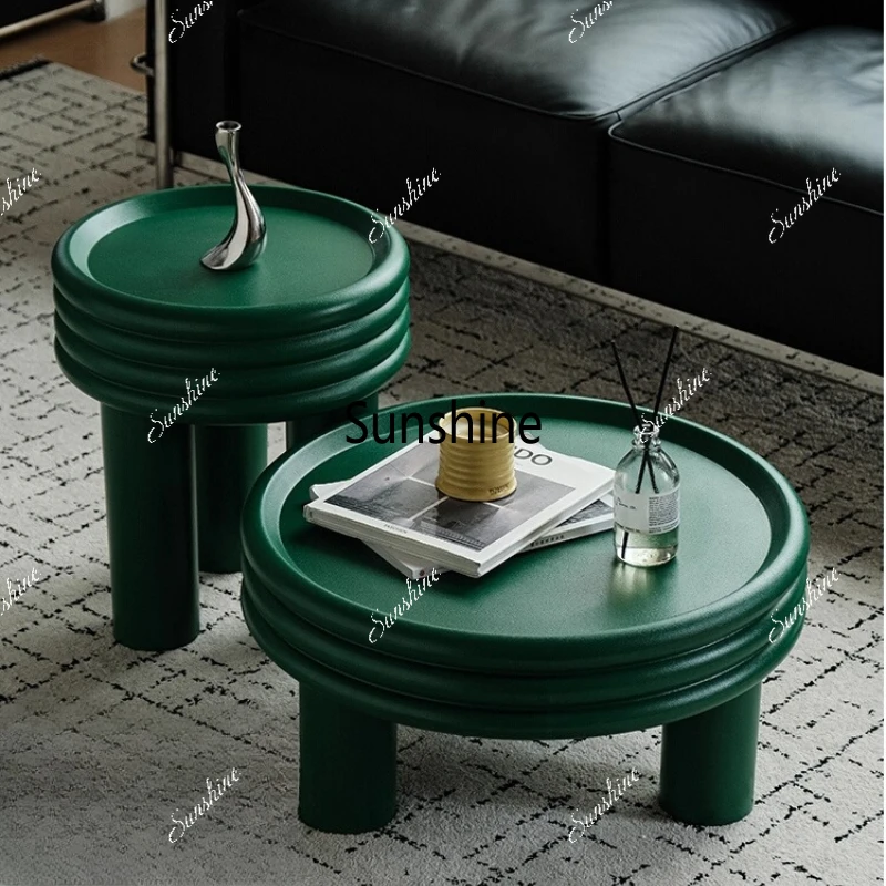 

Designer round Coffee Table Minimalist Sofa Side Table Small Apartment Creative Modern Tea Table Combination
