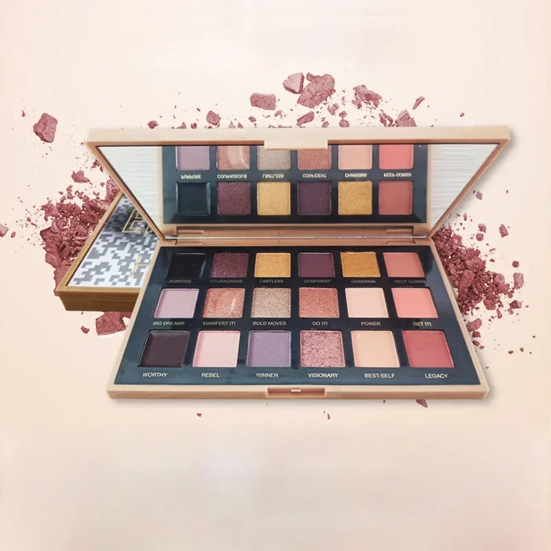 18 Color Eyeshadow Palette Matte Glitter High Pigment Long Lasting Smudge Proof for Daily Party Makeup Valentine's Day Gift
