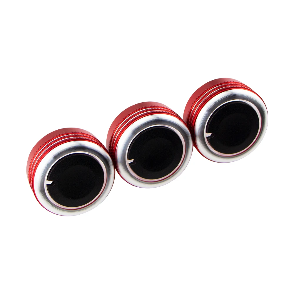 3PCS For Mazda 3 BL 2010 - 2013 Air Conditioning Knob AC Knob Heat Control Switch Button Aluminum Alloy Accessories