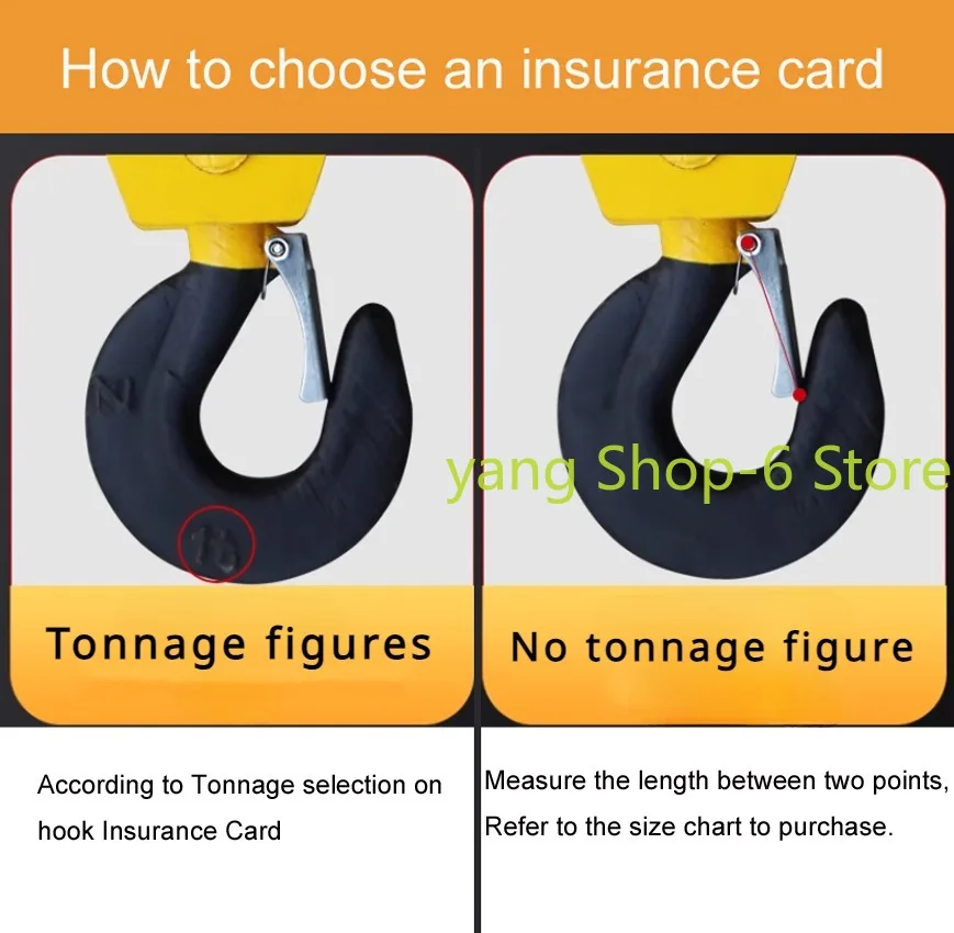 Crane Electric Hoist Hook Safety Buckle Anti Release Device 0.5T 1T 2T 3T 5T 10T 16T 20T 32T