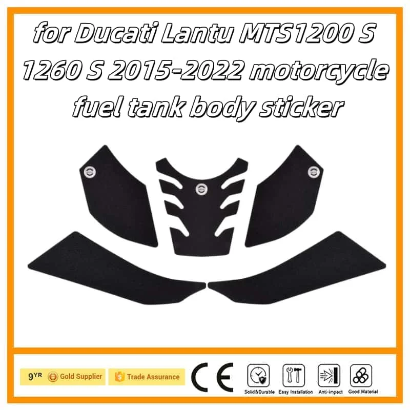 دراجة نارية ملصق خزان عدم الانزلاق خزان الجر الجانب وسادة واقية ملصق مائي ل Ducati Lantu MTS1200 S 1260 S 2015-2022