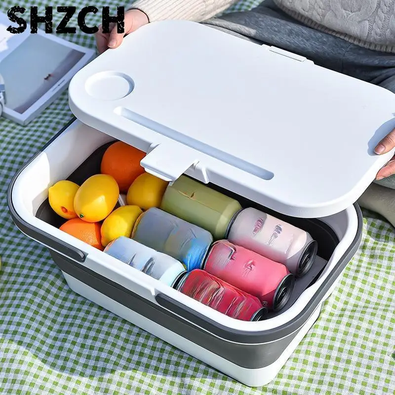 Outdoor Handheld Op Basket Fruit Piing Basket Picnic Basket Eco-Friendly Canvas Bag For Fly Storage Organization