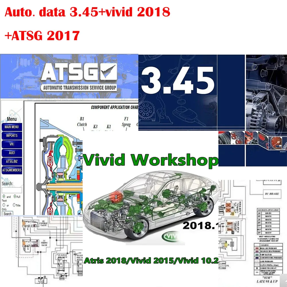 

Latest Repair Software Vivid 2018+Autodata 3.45 Workshop DATA 2018 Atris-Technik+ATSG 2017 Automatic Transmissions Service Group