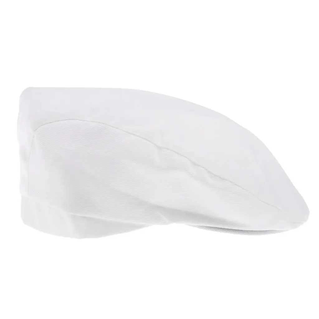 Unisex Cotton Baker Chef Cap Newsboy Adjustable Beret Hat Kitchen Hat for Food Service Cooks