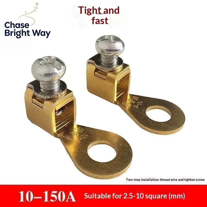 1Pcs Brass Copper Wire Terminal Connectors Heat Resistant Stable Performance for Trailer Circuit Connection Repair