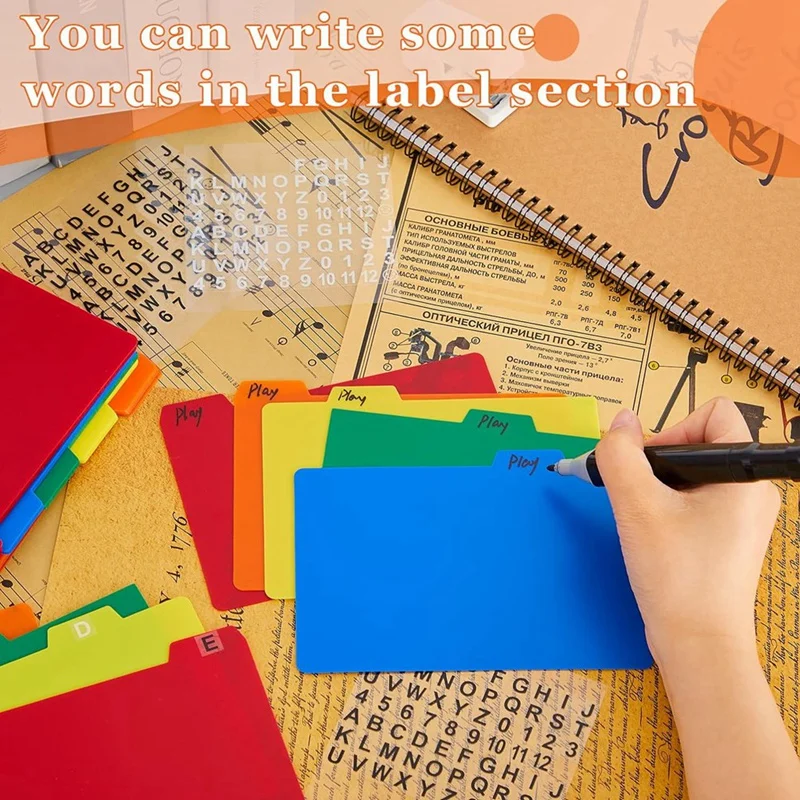 Index Card Holder With Dividers And Ruled Index Cards, 30 Index Card Dividers 300 Ruled Index Cards 3 X 5Inch Durable