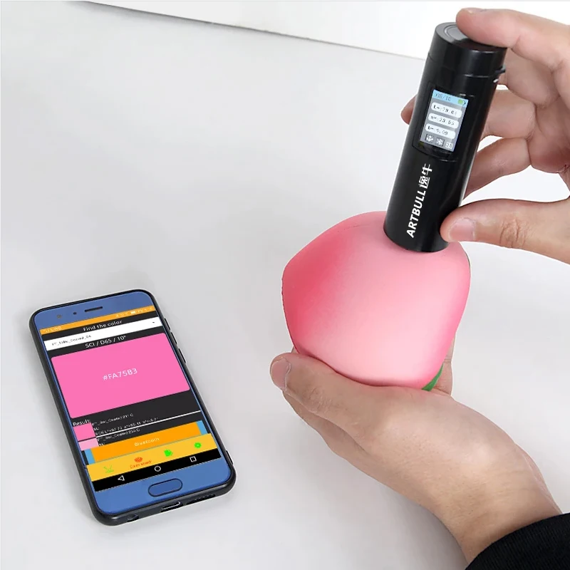 Imagem -05 - Medidor de Análise de Cor Portátil Colorímetro Espectrofotômetro Adequado para Frutas Plástico Alimentos Couro Eletrônico Impressão Pintura