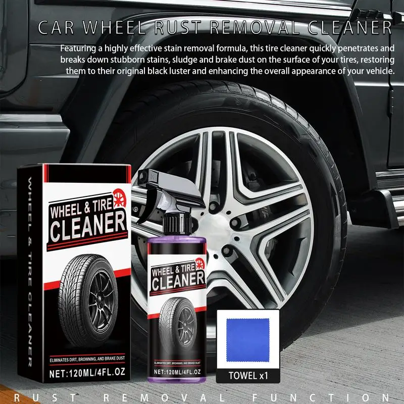 Car Rust Removal Spray 120ml Chrome Cleaner Spray Iron Decontamination Spray Rust Stain Remover For Cars Derusting Spray Remove