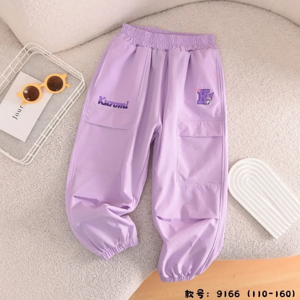 

Cinnamoroll My Melody Anime Kawaii MINISO Ins Children Pants Cute Kuromi Sports Casual Trousers Clothing Gifts for Kids