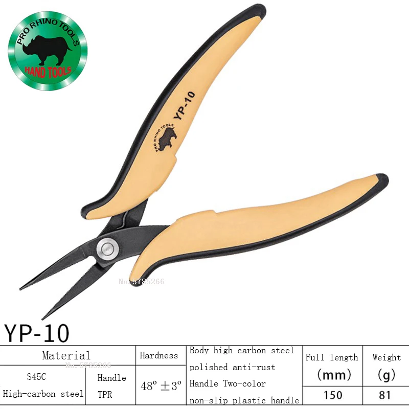 PRO RHINO TOOLS YP-10 Long Nose Pliers 6 Inch Special Sharp Toothed For Fishing Processing Jewelry Repairing Watch & Mobile