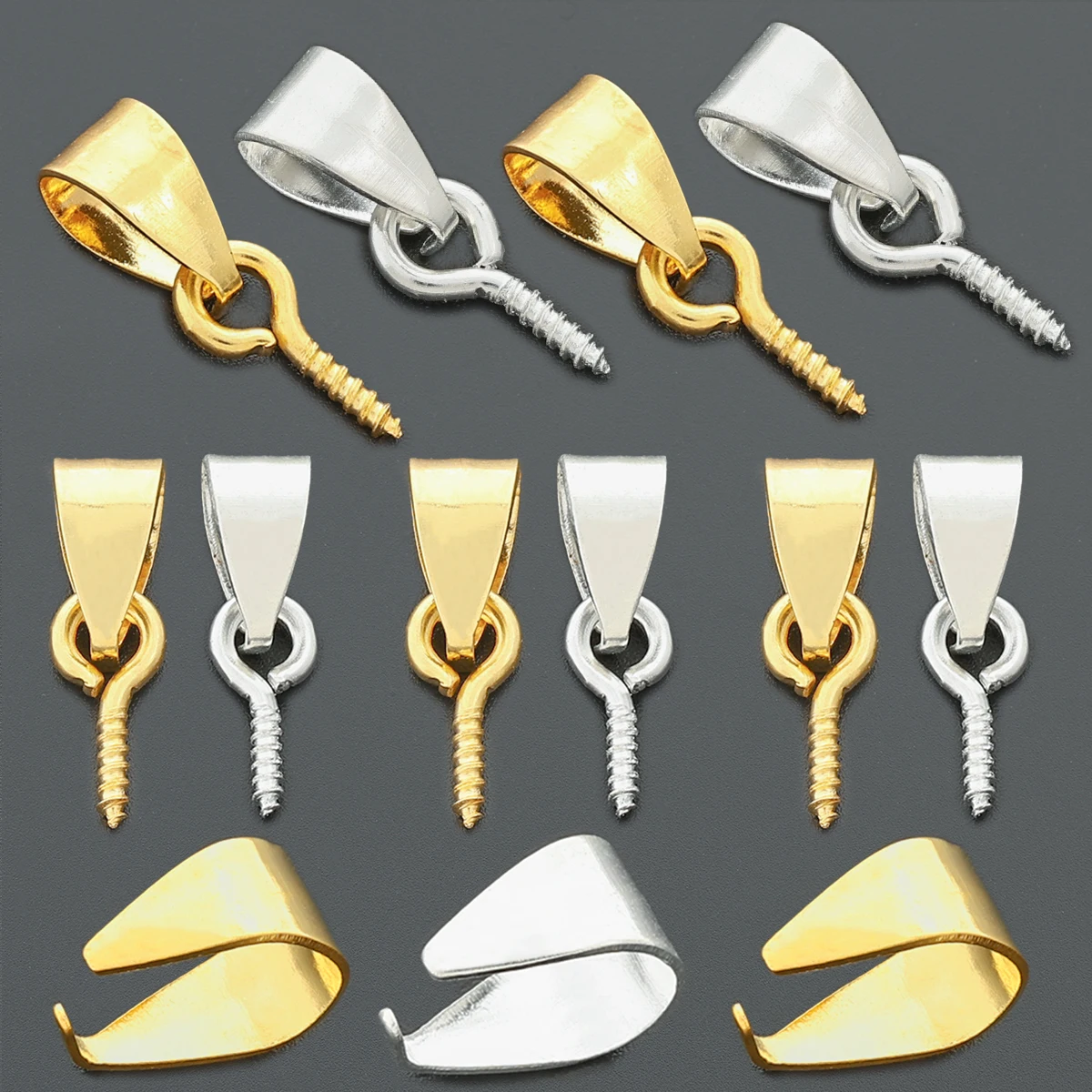 200 pieces of jewelry-making parts, suitable for DIY necklaces, bracelets, pendants and ear accessories connection clasps.