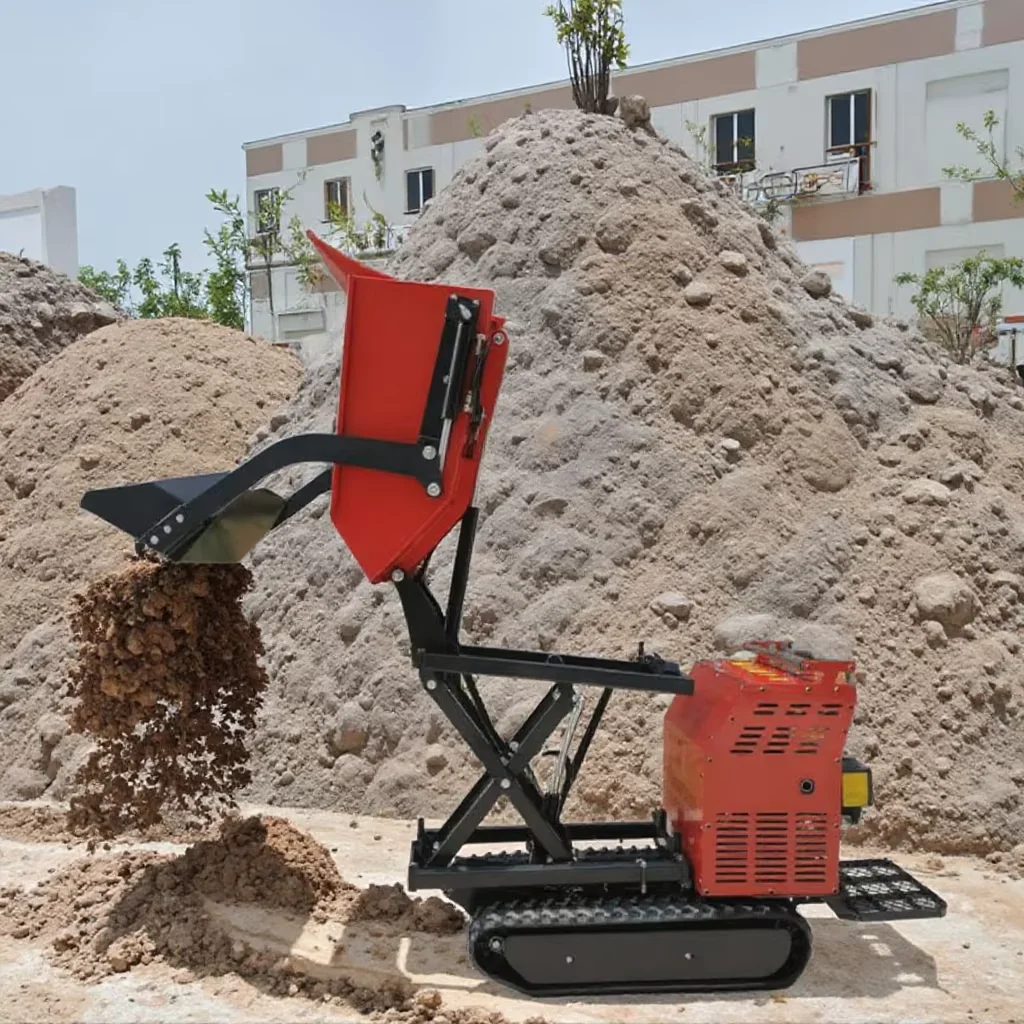 Hydraulic Concrete Self Load Tracked Rubber Track Crawler Loader Small Mini Dumper Crawler Loader Price Sale High Pump