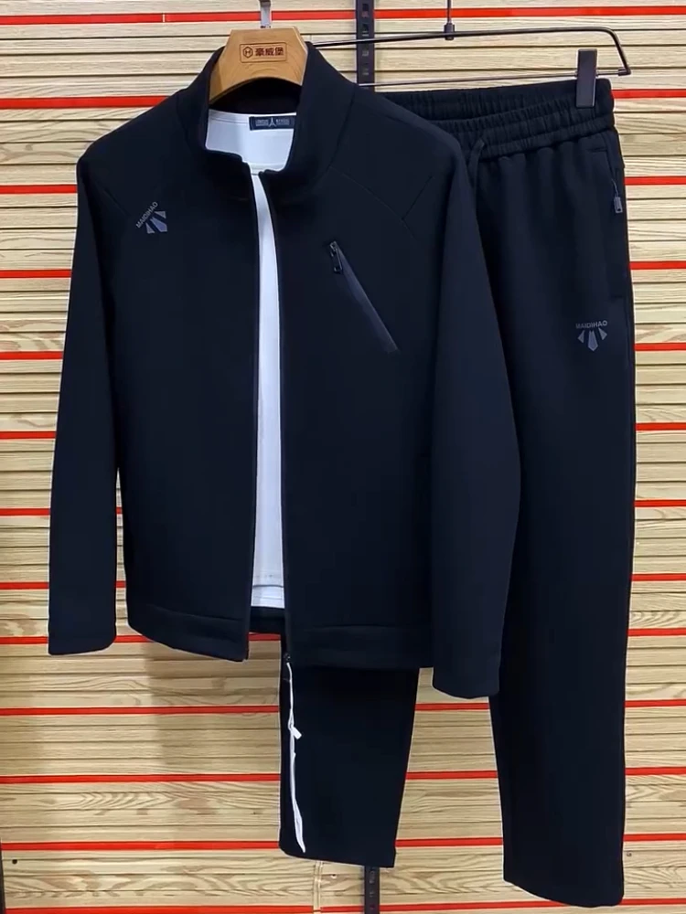 

Casual Hooded Men's Sportswear Set Faionable Two-Piece Suit Long Sve Polyester Fiber Jaet And Pants Autumn Collection