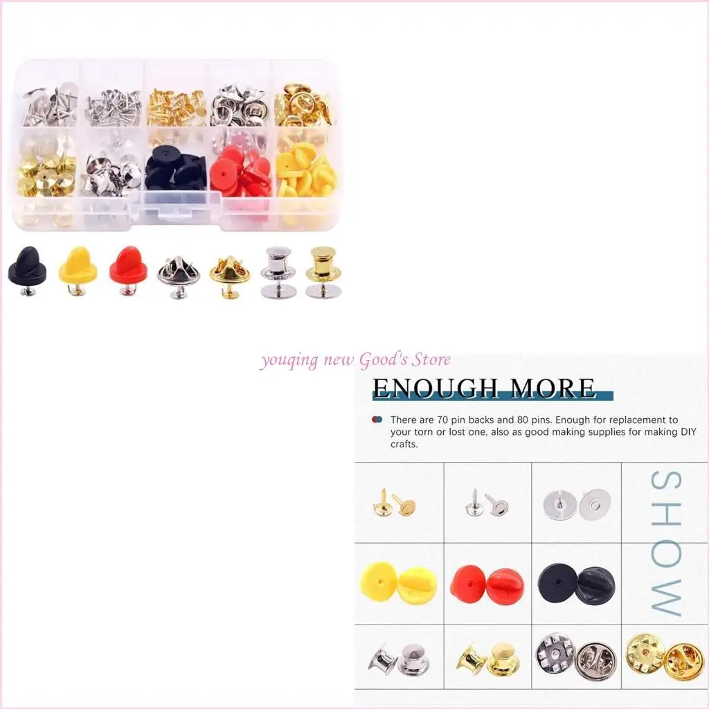 

57QA 150 шт., резиновые штифты из ПВХ для опор для клатчей-бабочек, держатели колпачков