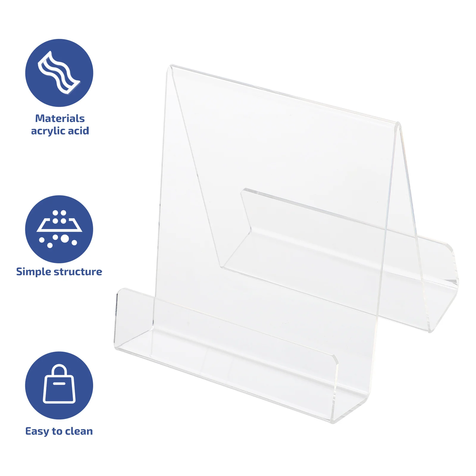 ULTECHNOVO Fermalibri in acrilico per libri Riviste Lettura Organizer Staffa per materiale scolastico