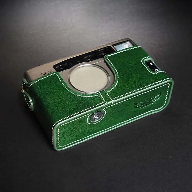 Genuine Leather Handmade Camera Half Case Camera Bag Design for Nikon 35Ti Nikon 28Ti