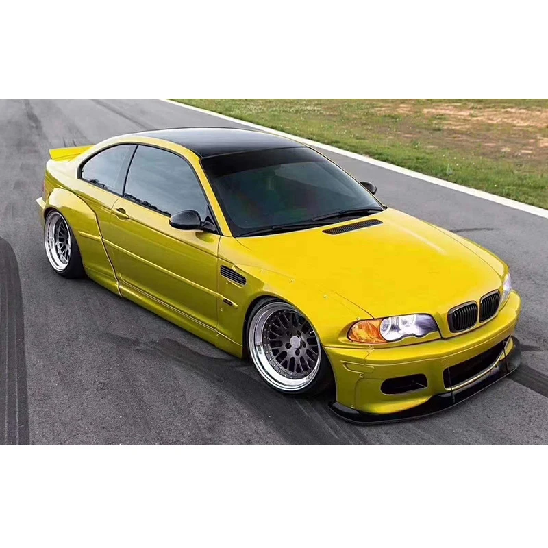 E46 FRP RESIN Wide Bodykit For BMW E46 sedan 4 door Body Kit Wide,100% tested well