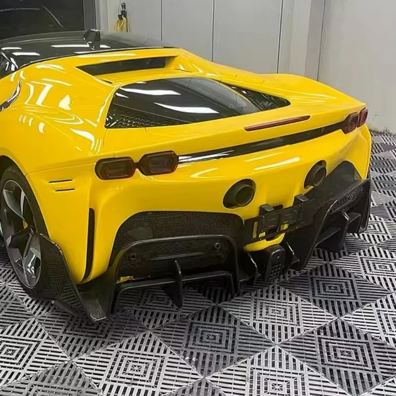 

Модернизированный задний диффузор M-стиля из высококачественного сухого карбона для Ferrari SF90, комплект обвеса