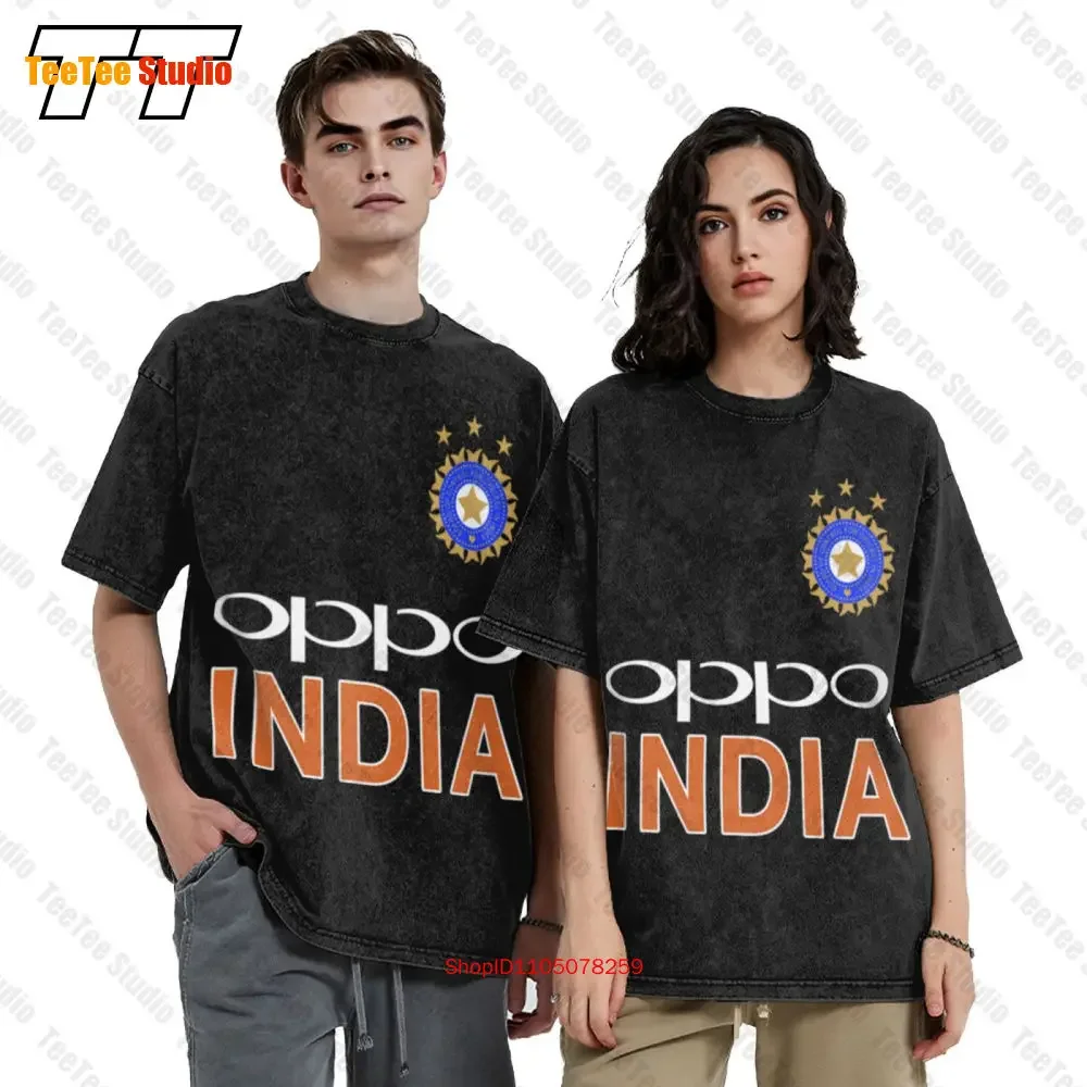 Cricket India Jersey Style Virat 18 Vintage Oversized T-Shirt RO64