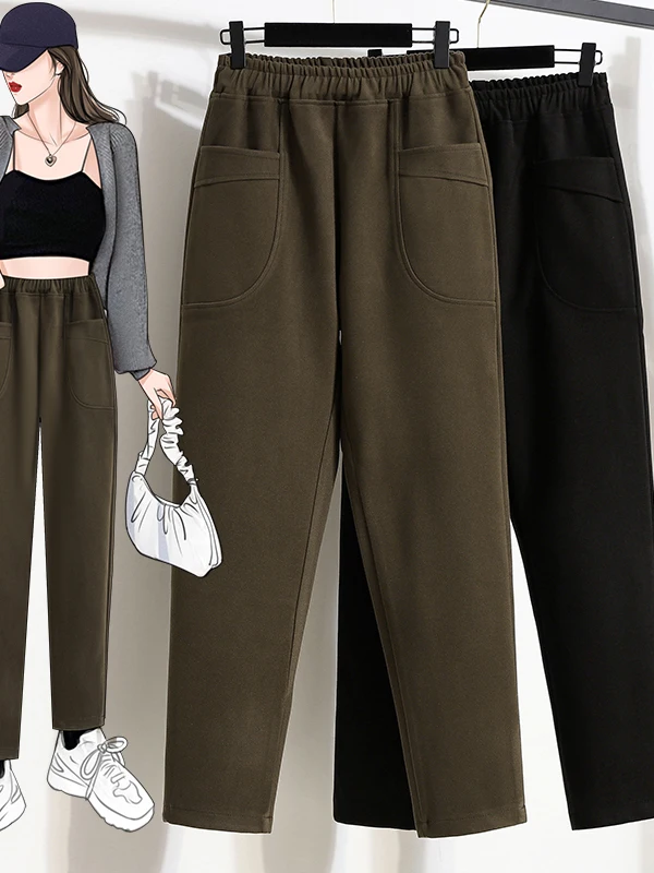 Plones Asimétricos con Bolsillos, Cintura Alta, Estilo Harlan, para Mujer, Invierno, Nuevo, Lana, Casual, Cómodos y Trans...