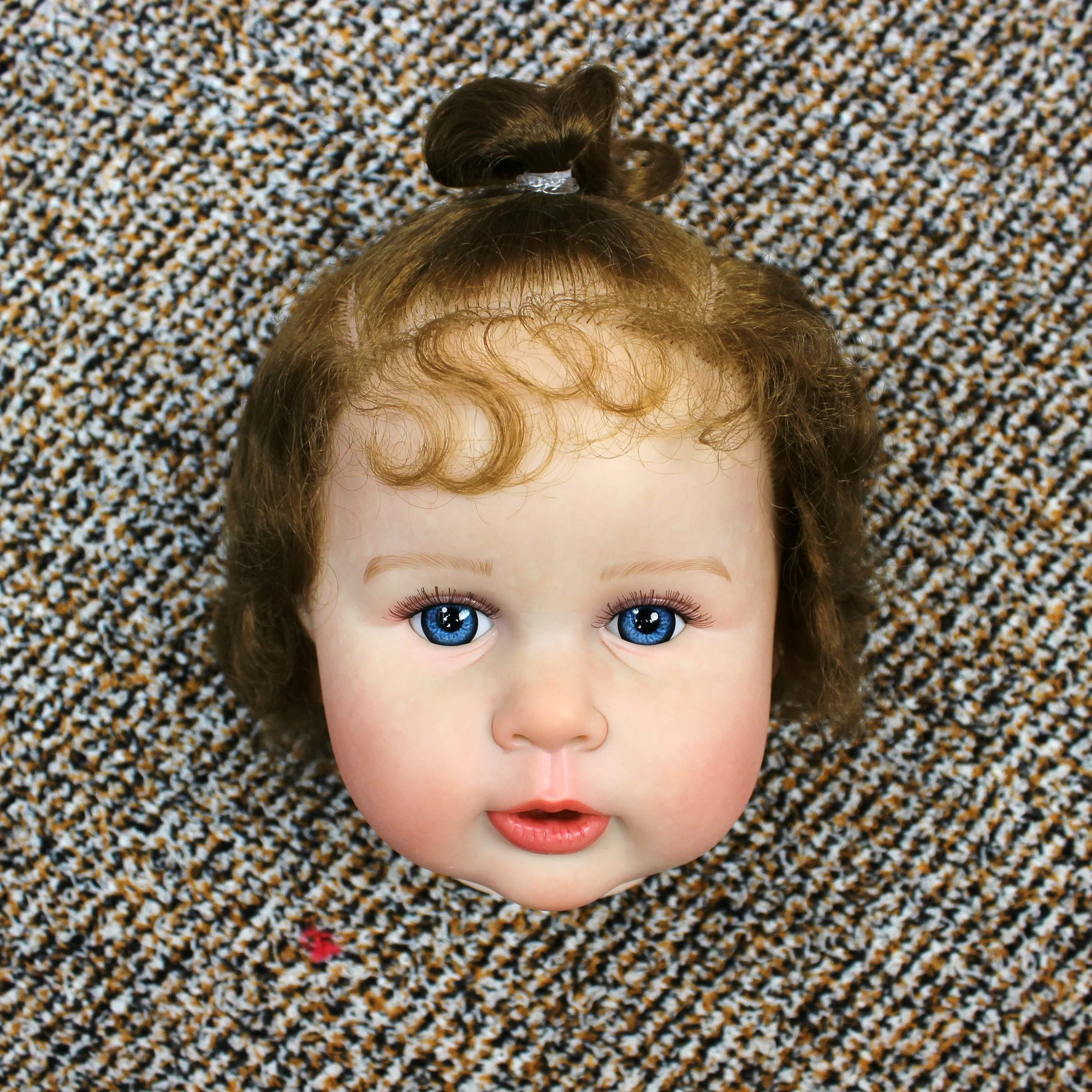 22Inch Cuddly Unfinished George Reborn Doll Kits With Rooted Hair Unassembled DIY Kit Parts  Lifelike Real Reborn Toddler Doll