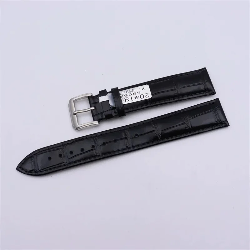 Extra langes, weiches Armband aus echtem Kalbsleder – mit Bambus-Knotenmuster, Dornschließe, verlängertes Lederarmband für Damen und Herren, 18, 20, 22 mm. – Detail 6