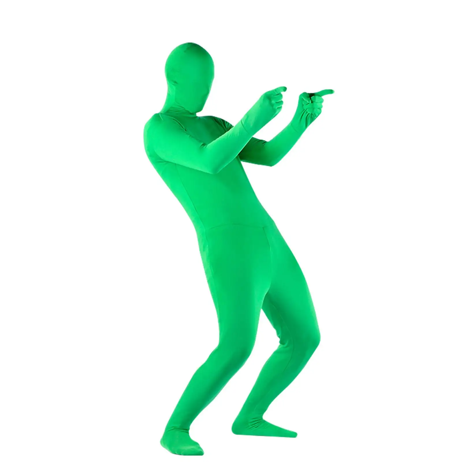 Full Bodysuit Full Body Greenman Suit Polyester Costume Bodysuit Green Screen Bodysuit for Video Invisible Effect Unisex Adult