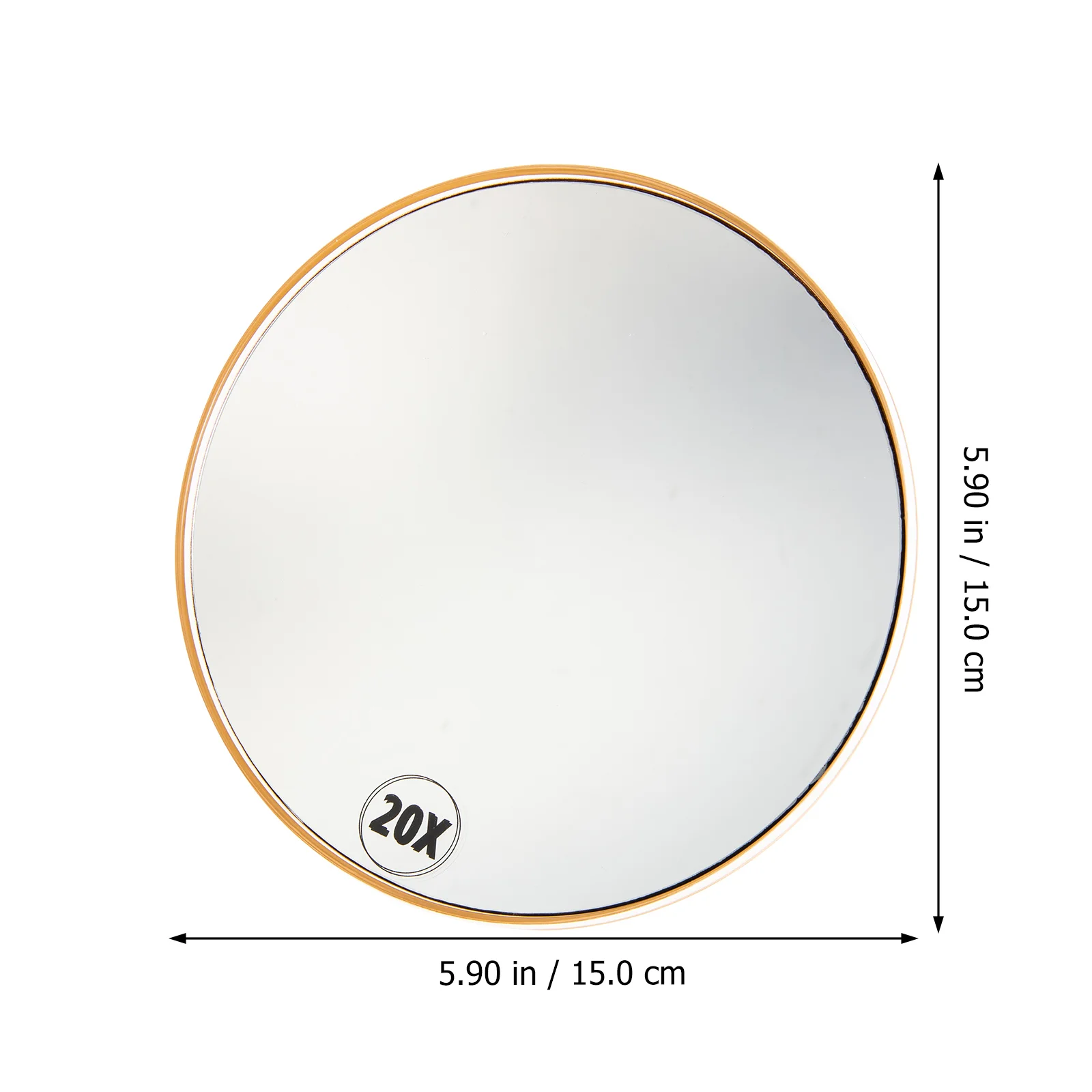 Specchio di bellezza a ventosa Trucco semplice con ingrandimento per bagno con decorazione da parete 20X