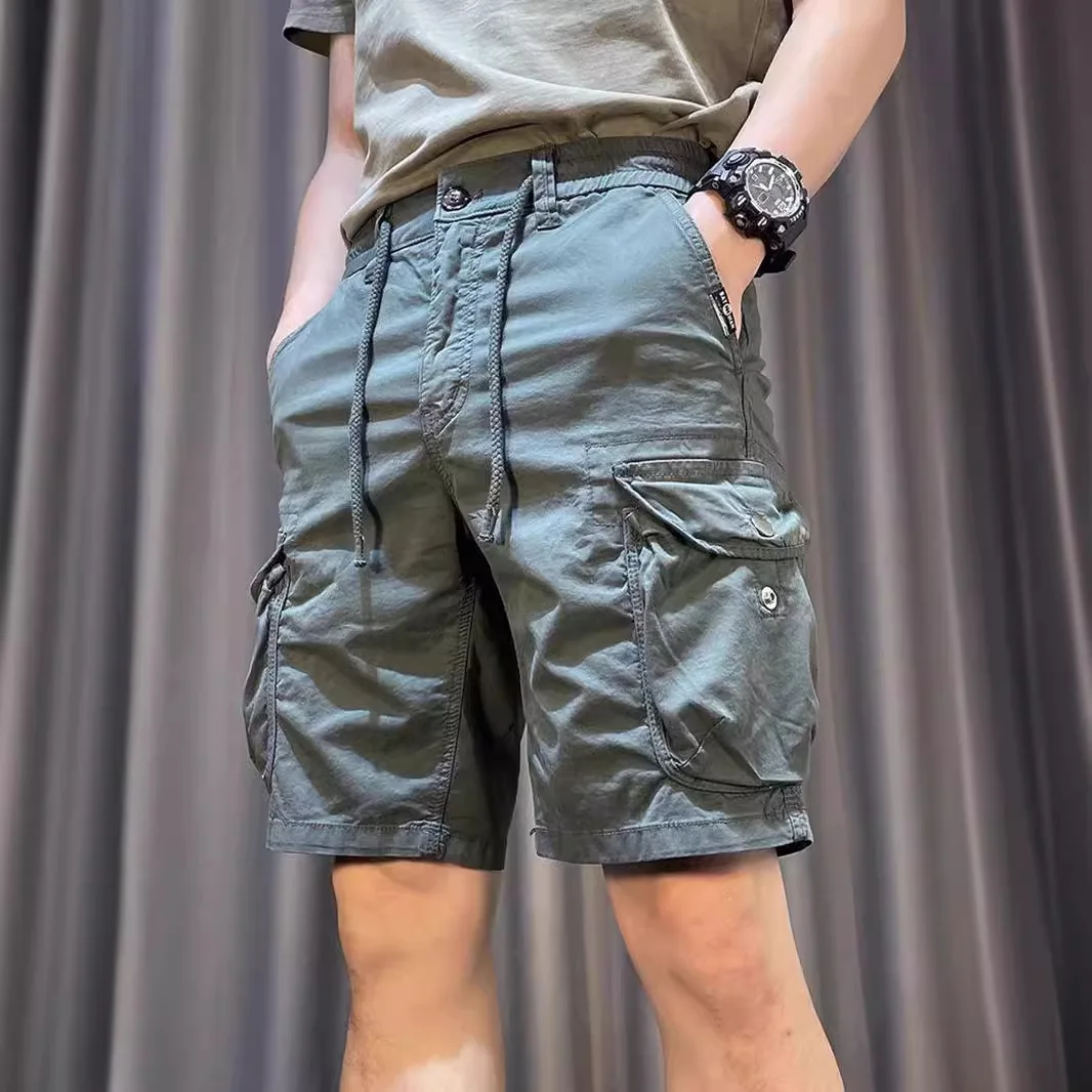 Summer New Men Cotton Cargo Shorts Men Clothing Casual Breeche Bermuda Beach Jogger Shorts Multiple pockets Popular Homme Y2k